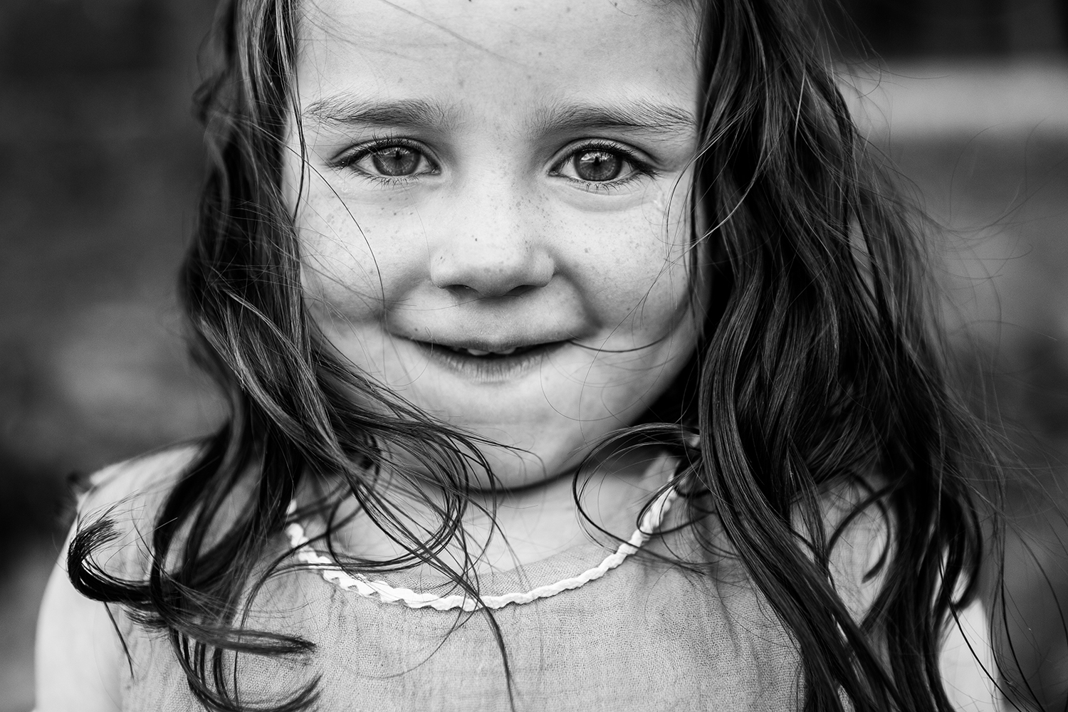 quirky editorial portrait of a little girl