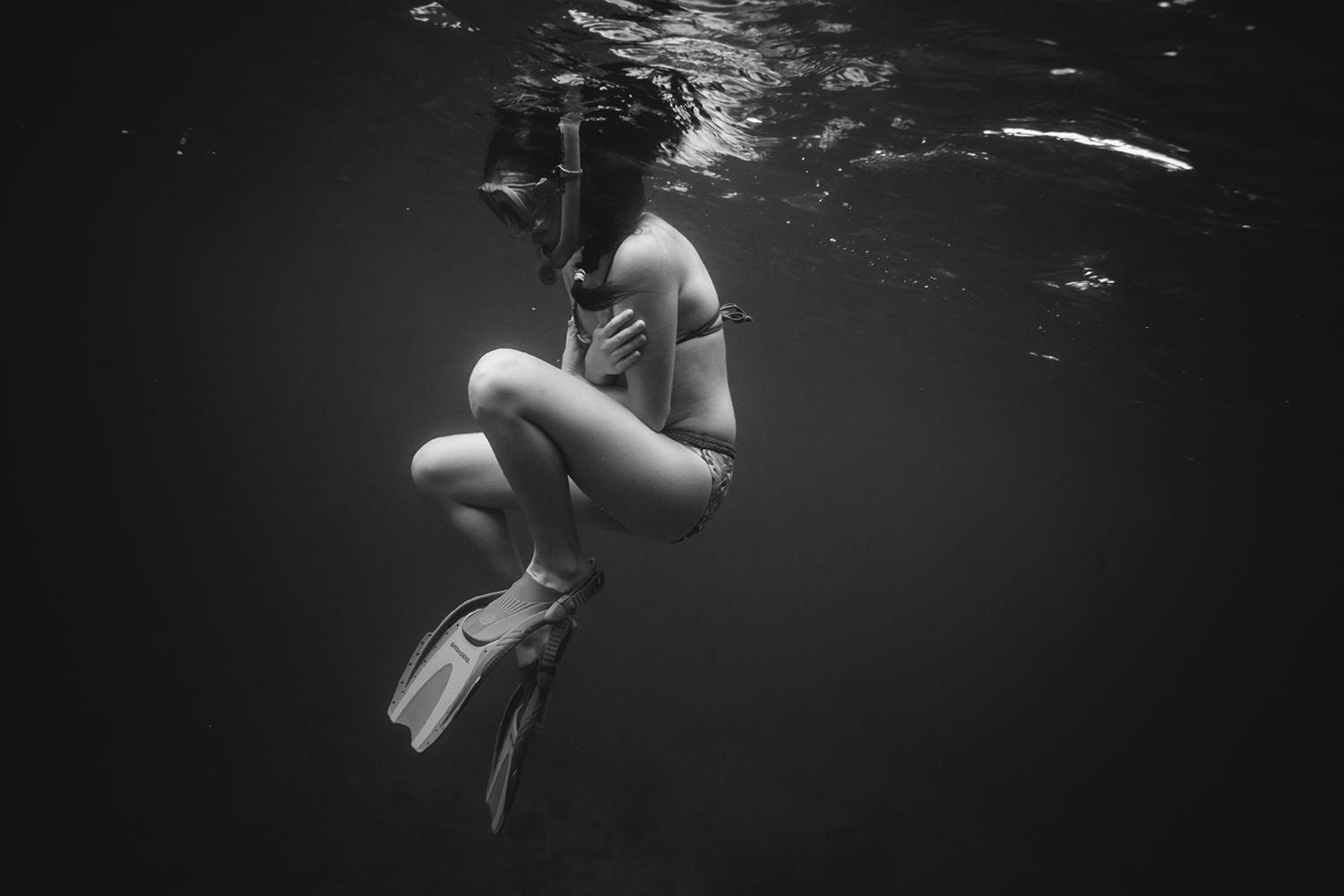 Snorkelling underwater in British Columbia